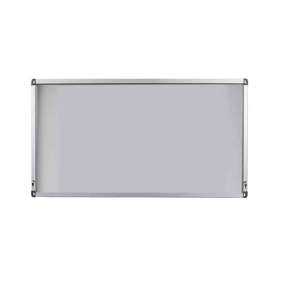 Vitrine d'extérieur murale - porte relevable par vérin en PMMA - fond tôle laquée 15 A4