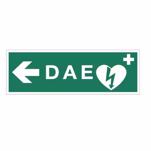 Panneau 'DAE flèche gauche' [distribué par FND]