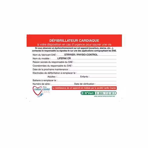 Etiquette 'Identification et Maintenance DAE' [distribué par FND]