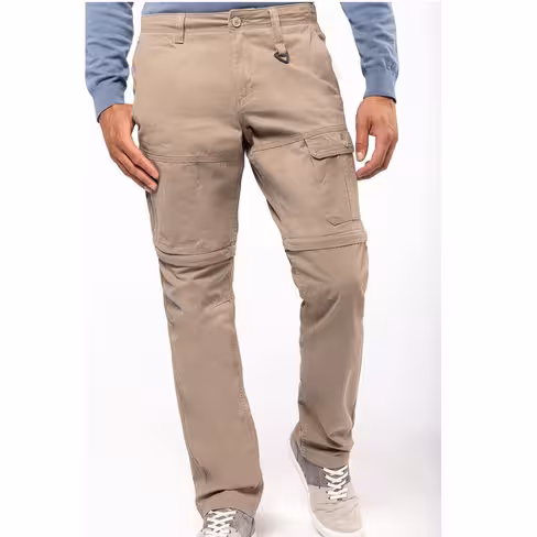Pantalon homme multipoches - K785 - Toptex - 100% coton sergé - dark beige - taille au choix