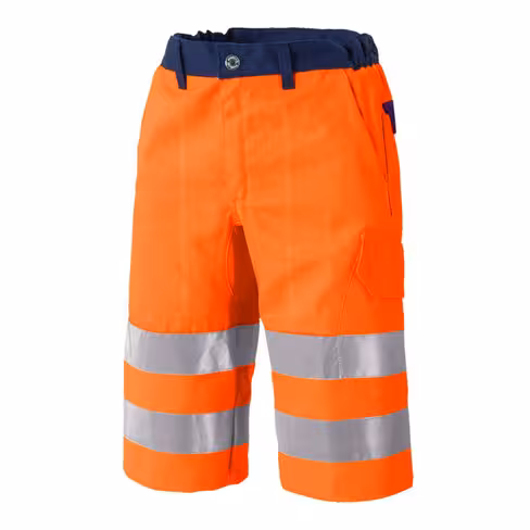 Bermuda haute visibilité CL2 Luklight - Molinel - orange fluo/marine - taille au choix