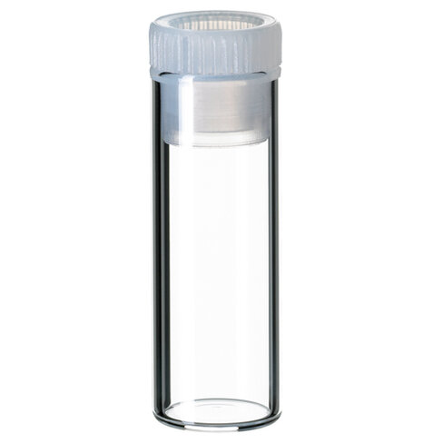 2 ml Shell Vial, 31.5 x 11.6 mm verre clair 12 mm PE Plug, transparent x 1000