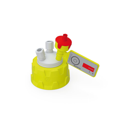 Bouchon GL45 avec 2 raccords Ø 6,35 mm et 1 soupape de ventilation