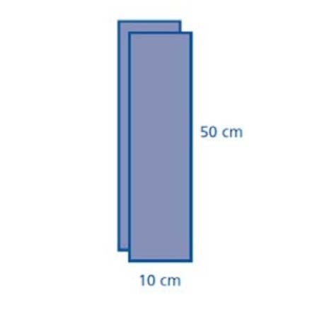 Bande adhésive - 10 x 50 cm - 1 carton de 120 paires