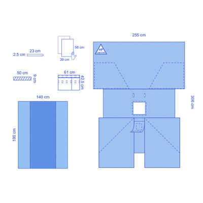 TROUSSE, ESS,COELIO, 2XFEN 34X3 / 15X18CM, CT 1 carton de 7