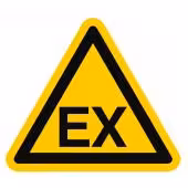 Panneau attention ! atmosphere explosive pic 2516 triangle100 mm 3