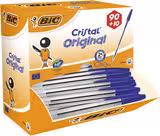 Stylo-bille Bic cristal - pointe moyenne - boîte de 100