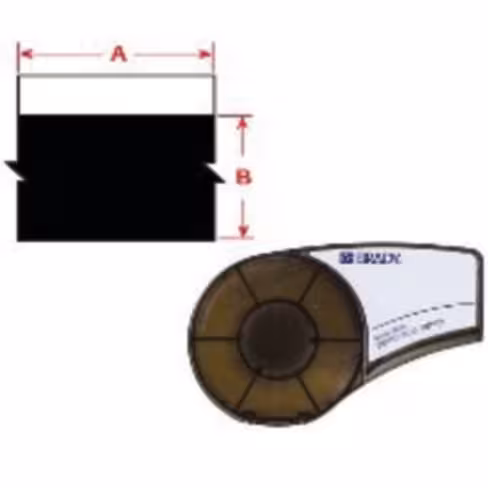 Etiquette vinyle noir m21-375-595-bk 9,53 mm longueur 6,40 m