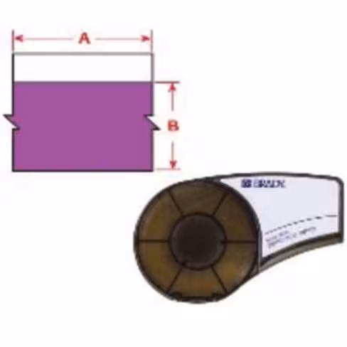 Etiquette vinyle violet m21-500-595-pl 12,70 mm longueur6,40 m