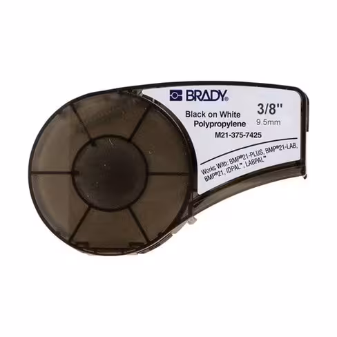 Etiquette PP blanc m21-375-7425 9,53 mm longueur 6,40 m