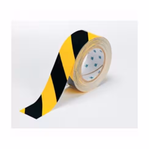 Bande de marquage au sol jaune/noir rouleau 50,8 mm longueur 30 m