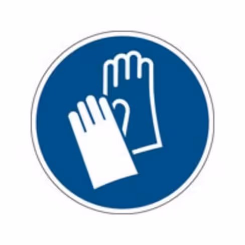 Pictogramme signalisation iso gants obligatoires 50 mm x 2