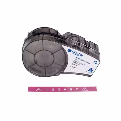 Etiquette vinyle violet m21-375-595-pl 9,53 mm longueur 6,40m