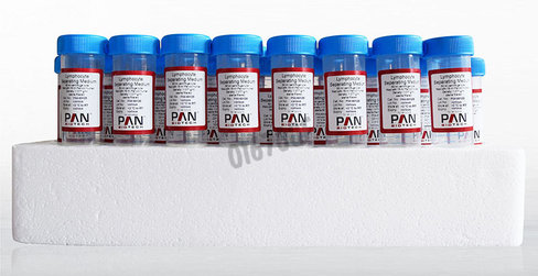 Portoir 25 tubes leucosep avec 15ml pancoll humain
