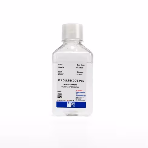 Dulbecco s Phosphate Buffered Saline (10X) w/o calcium and magnesium 500 mL