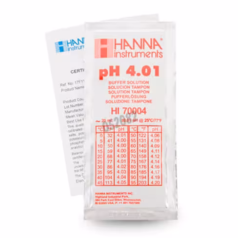 Solution ph 4.01 sachets de 20 ml certificat d