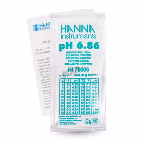 Solution ph 6.86 sachets de 20 ml certificat d pcs