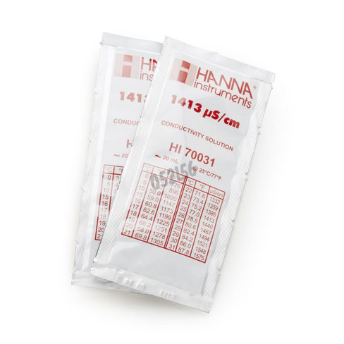 Solution conductivite 1413 µs/cm sachets de 20 ml d analyse 25 pcs