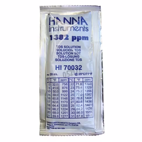 Solution tds 1382 mg/l (ppm) sachets de 20 ml 25