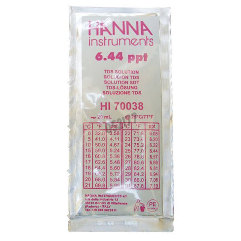 Solution tds 6.44 g/l (ppt) sachets de 20 ml 25