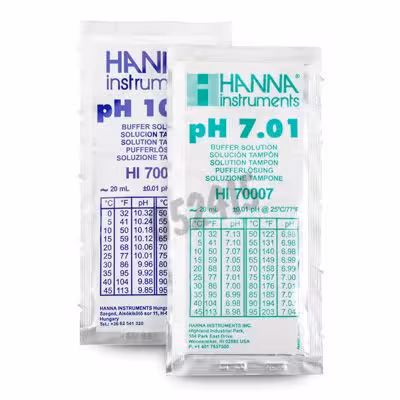 Solutions tampons ph 7 et 10 sachet de 20 mL 5 pcs