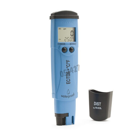 Testeur de ec/tds/t° Dist5 étanche avec piles (0-3999 µs/cm 0-2000 mg/l (ppm))