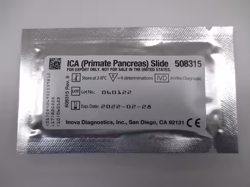 ICA Primate Pancreas Slide sur QUANTA-Lyser Ts automates IFA - 1 lame