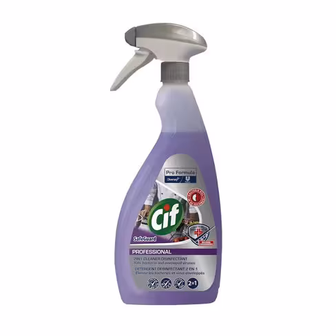 Détergent désinfectant CIF Professionnel 2 EN 1 - carton de 6 x750 ML -
