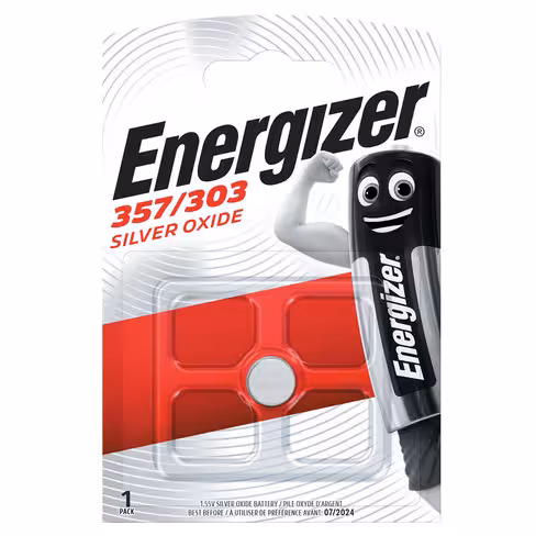 Pile bouton Energizer 357/303 - 1,5 V