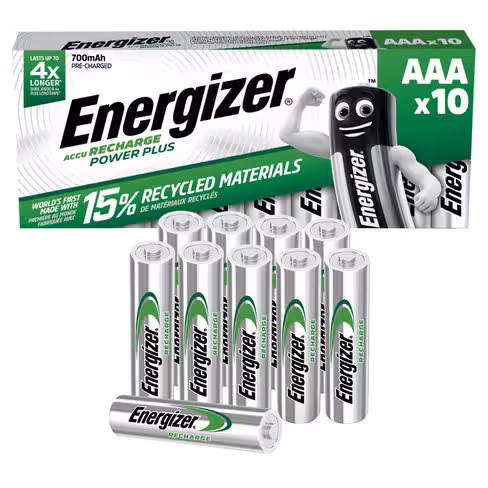 Pile rechargeable Energizer AAA/HR3 - lot de 10