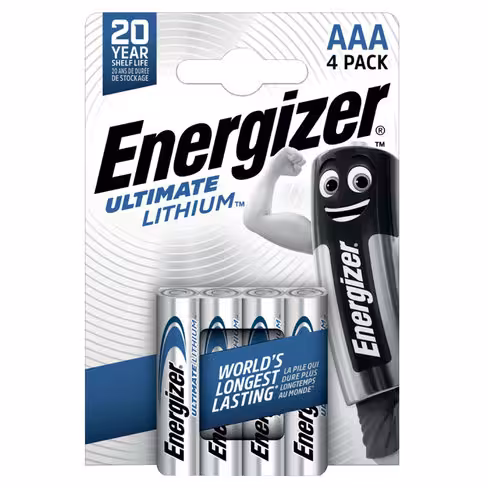 Piles Energizer ultimate lithium l92/aaa Pack de 4