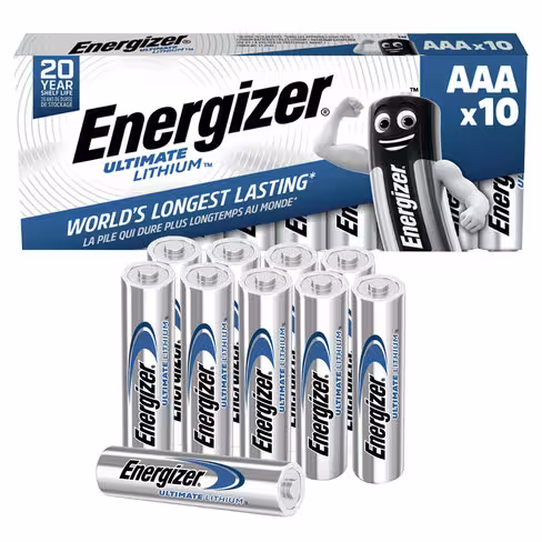 Pile Energizer Ultimate lithium AAA - lot de 10