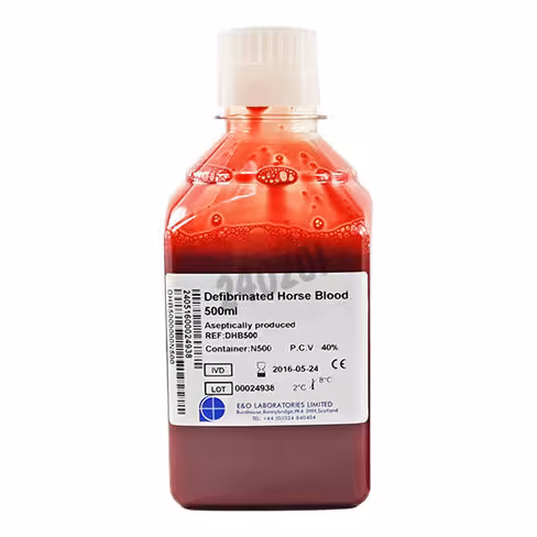 Sang de cheval defibrine 100 ml