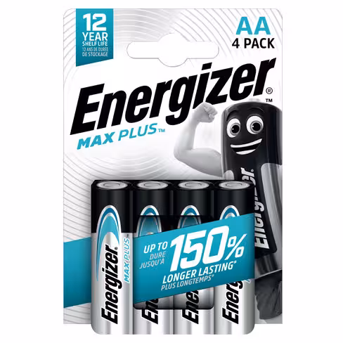 Pile alcaline Energizer - Max Plus AA LR6 - lot de 4