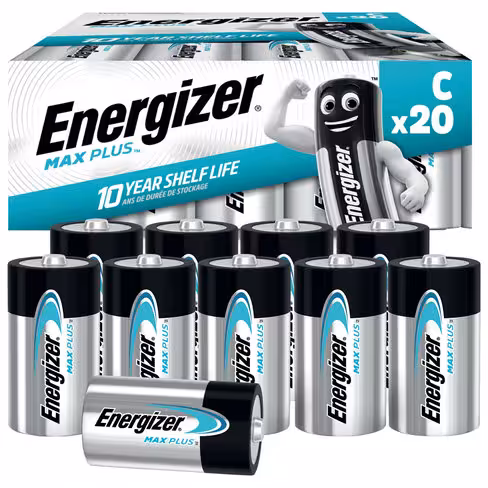 Pile alcaline Energizer - Max Plus C LR14 - lot de 20