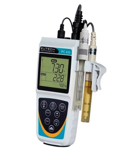PH/MV/conductimètre PC450 avec électrode PH et sonde conductivité en mallette