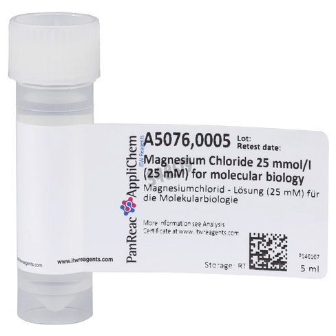 Magnésium chlorure 25 mmol/l (25 mm) pour biologie moléculaire 5 ml