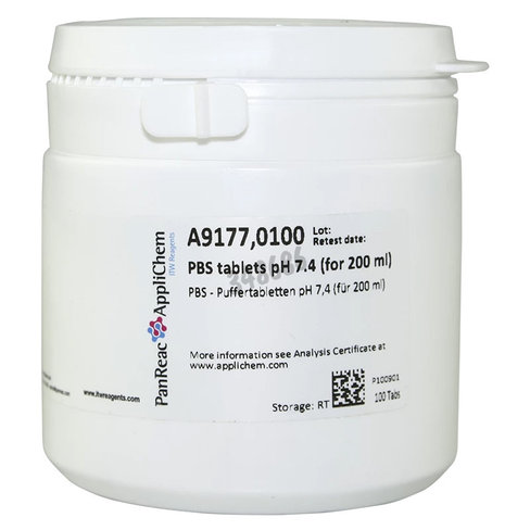 Comprimés pbs ph 7,4 (pour 200 ml) 100 pcs