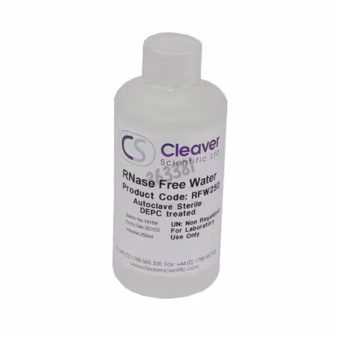 Eau sans RNase en bouteille de 250 mL