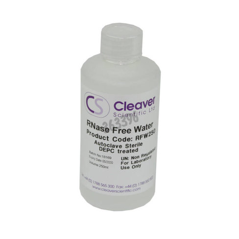 Eau sans RNase en aliquotes de 5ml x 50