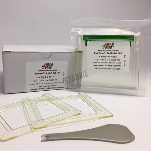 Gel page precoule fastgene 10x8 cm 12% 12 puits echantillon 1 pcs