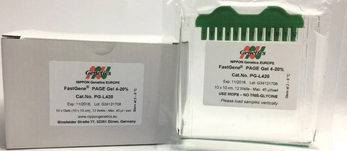 Gel page precoule fastgene 10x8 cm 4-12% 12 puits 10 pcs