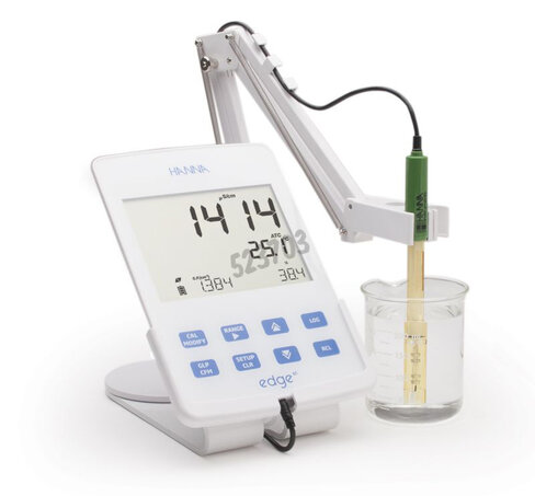 Conductimètre de paillasse edge ec avec sonde et solution étalon