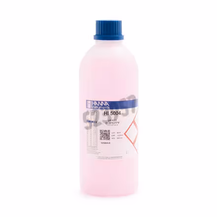 Solution ph 4,01 +/- 0,01ph colore rouge avec certificat analyse 500 mL