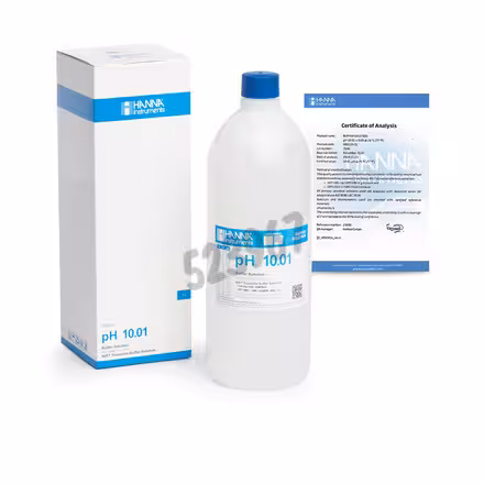 Solution tampon ph 10,01 +/- 0,01 ph certificat d analyse bouteille 1 l