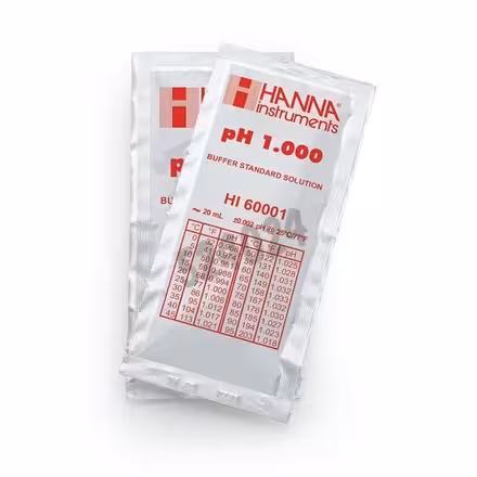 Sachet 20ml solution tampon ph 1,000 +/-0,002 ph certificat analyse 25 pcs