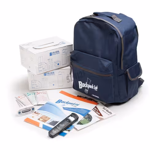 Trousse chimique backpack lab pour agriculture 25 tests