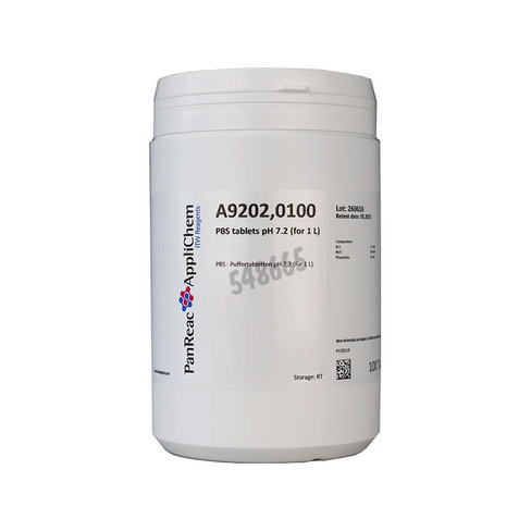Tablettes pbs ph 7,2 (pour 1 l) 100 pcs