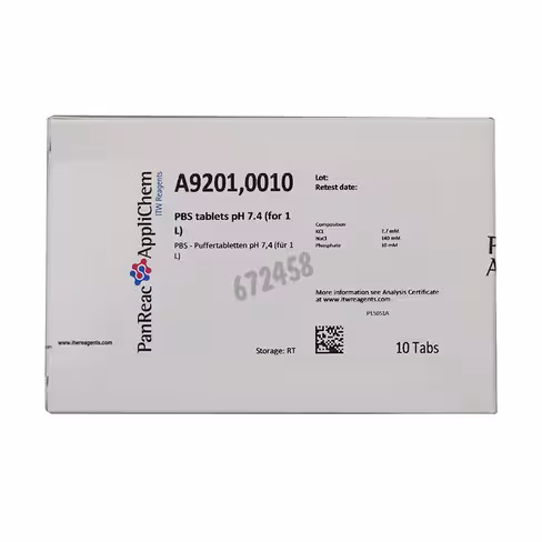 Tablettes pbs ph 7,4 (pour 1 l) 10 pcs