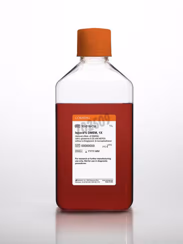 Iscove modifié DMEM avec L-Glutamine HEPES 25 mM B-thioglycerol et B-mercaptoethanol 1l 6 bouteilles